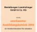 Anerkannter Ausbildungsbetrieb 2018